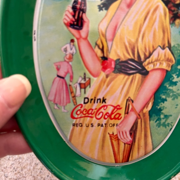 Vintage Mini Coca Cola Metal Tray Set - 4 - Picture 12 of 12